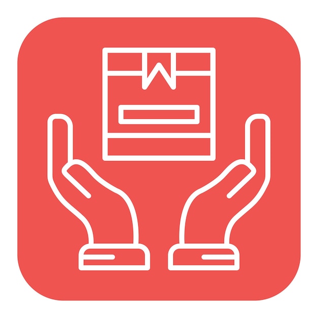 El icono vectorial de manejo de paquetes se puede utilizar para el conjunto de iconos de espacio de trabajo conjunto