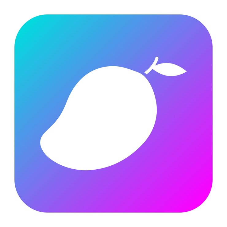 Vector el icono vectorial de mango se puede utilizar para el conjunto de iconos de frutas y verduras