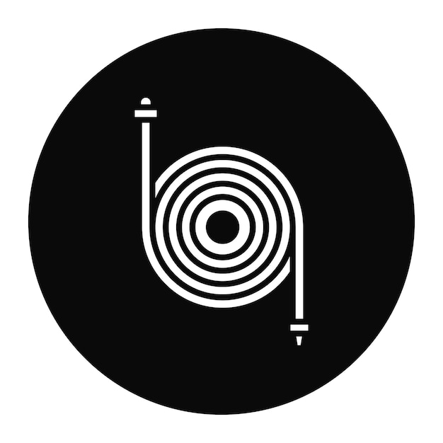 El icono vectorial de la manguera de jardín se puede usar para el conjunto de iconos de mejoras para el hogar