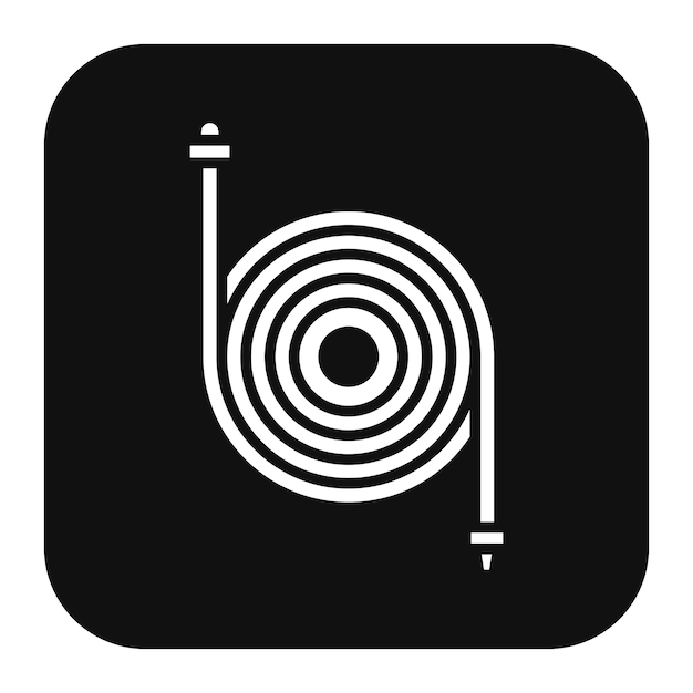 El icono vectorial de la manguera de jardín se puede usar para el conjunto de iconos de mejoras para el hogar