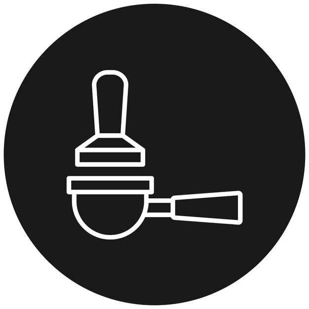El icono vectorial del manipulador de café se puede usar para el conjunto de iconos de la cafetería