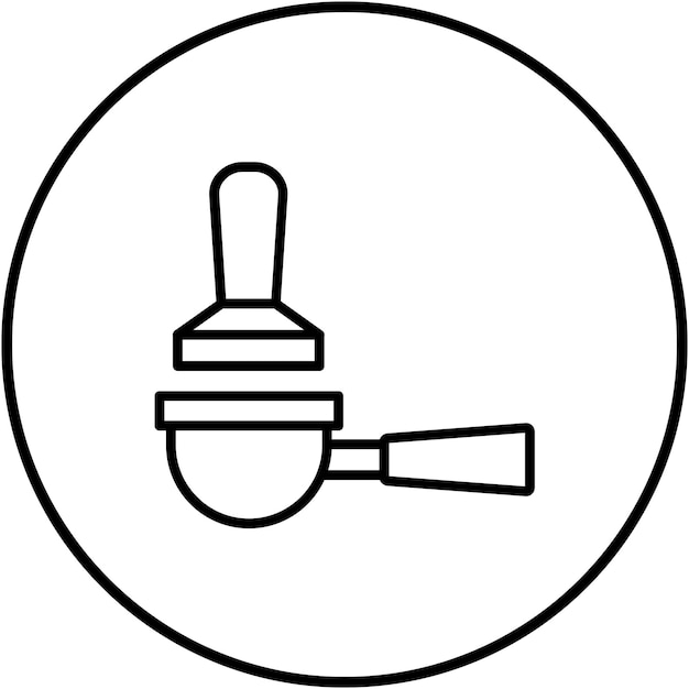El icono vectorial del manipulador de café se puede usar para el conjunto de iconos de la cafetería
