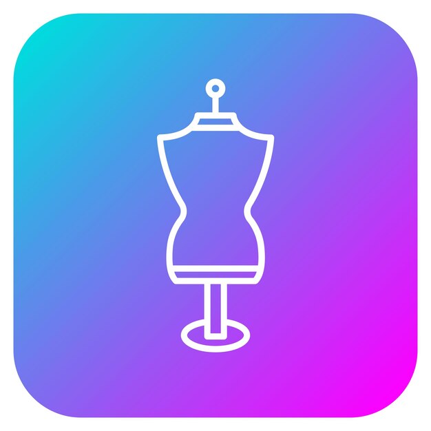 El icono vectorial del maniquí se puede utilizar para el conjunto de iconos de costura