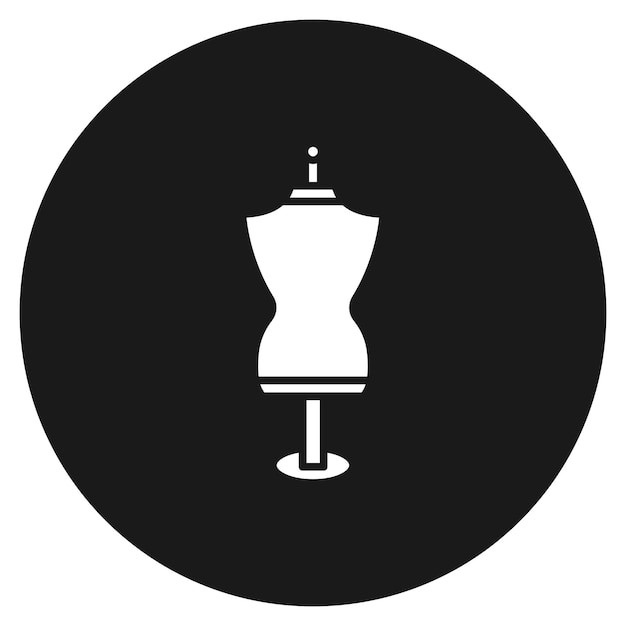 El icono vectorial del maniquí se puede utilizar para el conjunto de iconos de costura