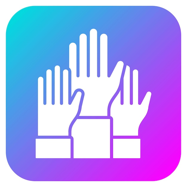 El icono vectorial de manos hacia arriba se puede usar para el conjunto de iconos de donaciones