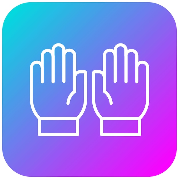 El icono vectorial de las manos se puede usar para el conjunto de iconos de voleibol