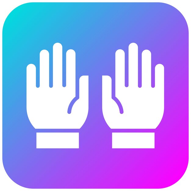 El icono vectorial de las manos se puede usar para el conjunto de iconos de voleibol