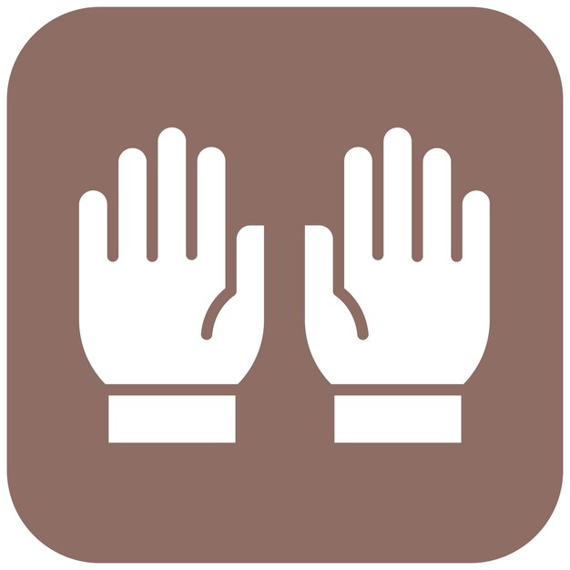 El icono vectorial de las manos se puede usar para el conjunto de iconos de voleibol