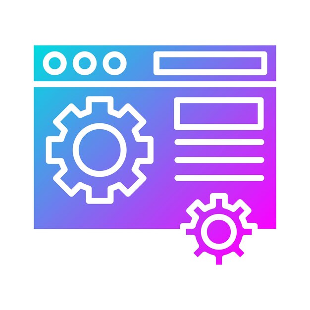 El icono vectorial de mantenimiento web se puede utilizar para el conjunto de iconos de codificación y desarrollo