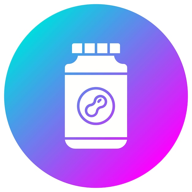 El icono vectorial de la mantequilla de maní se puede usar para el conjunto de iconos de la mañana y el desayuno