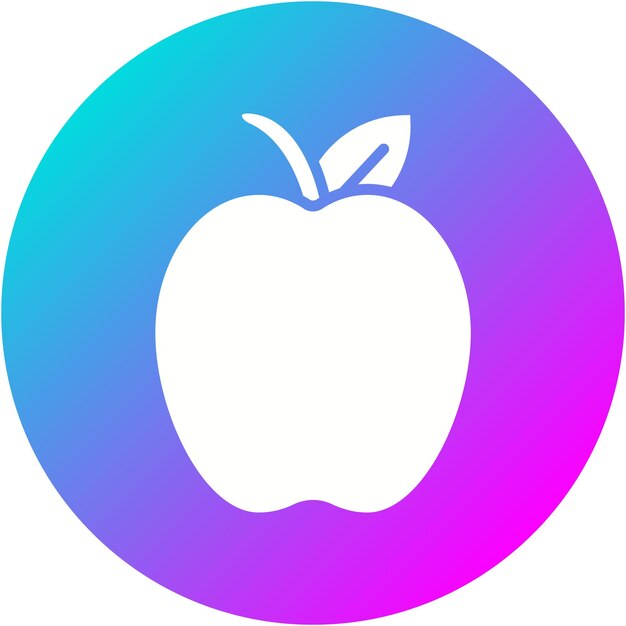 El icono vectorial de la manzana se puede usar para el conjunto de iconos del jardín de infantes