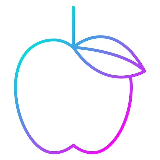 Vector el icono vectorial de la manzana se puede utilizar para el conjunto de iconos de frutas y verduras