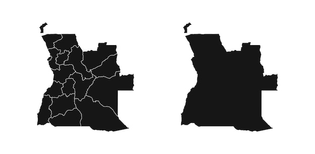 Icono vectorial del mapa de Angola
