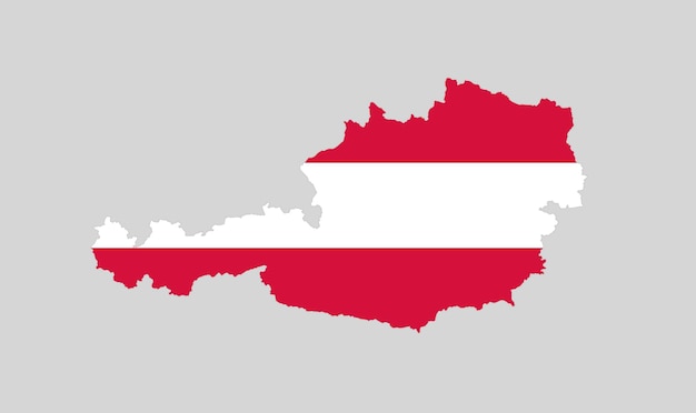 Icono vectorial del mapa de Austria