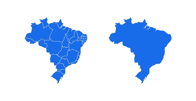 Icono vectorial del mapa de Brasil