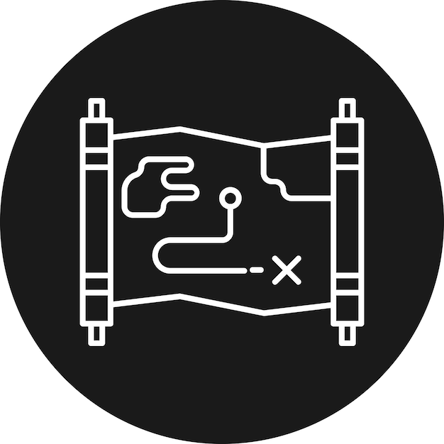 El icono vectorial del mapa del ejército se puede usar para el conjunto de iconos militares