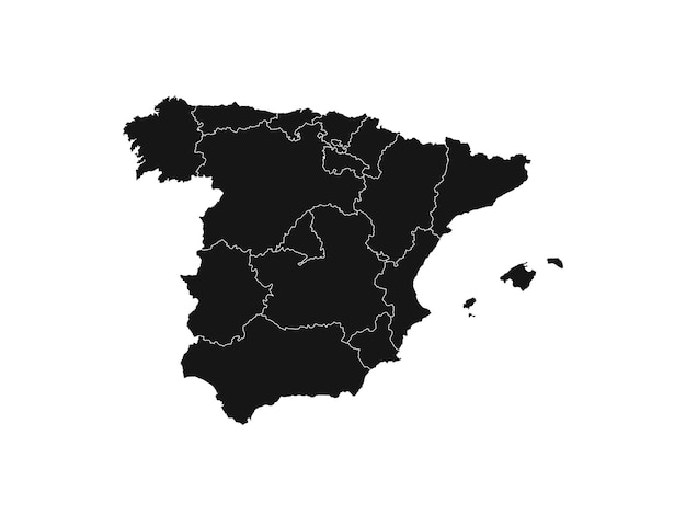 Icono vectorial del mapa de España