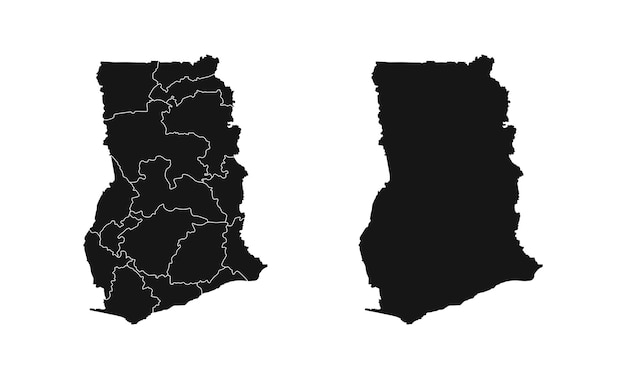 Icono vectorial del mapa de Ghana