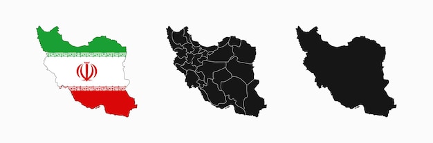 Icono vectorial del mapa de Irán