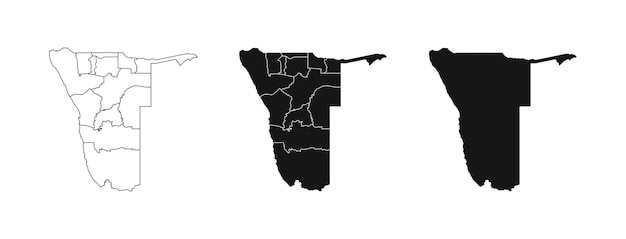 Icono vectorial del mapa de Namibia