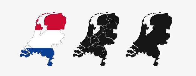 Icono vectorial del mapa de los Países Bajos