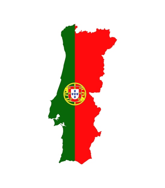 Icono vectorial del mapa de Portugal