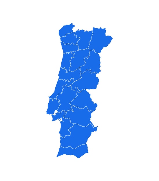 Icono vectorial del mapa de Portugal