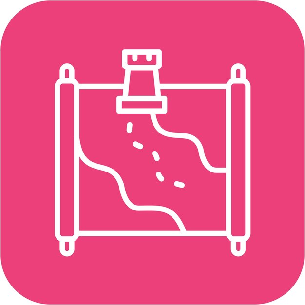 El icono vectorial del mapa se puede usar para el conjunto de iconos de cuento de hadas