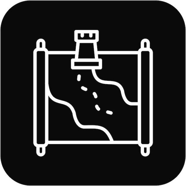 El icono vectorial del mapa se puede usar para el conjunto de iconos de cuento de hadas