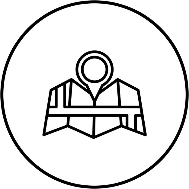 En el icono vectorial del mapa se puede utilizar para el conjunto de iconos de contacto con nosotros