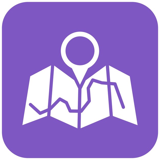 El icono vectorial del mapa se puede utilizar para el conjunto de iconos de contacto con nosotros