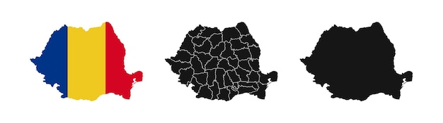 Icono vectorial del mapa de Rumania