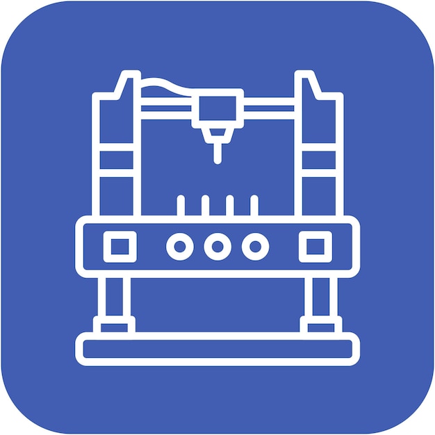 El icono vectorial de la máquina CNC se puede utilizar para imprimir el conjunto de iconos