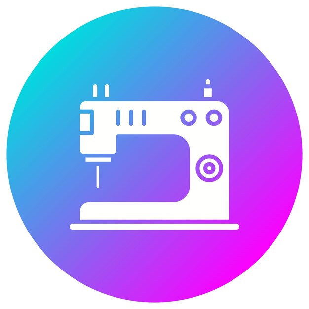 El icono vectorial de la máquina de coser se puede utilizar para el conjunto de iconos de coser