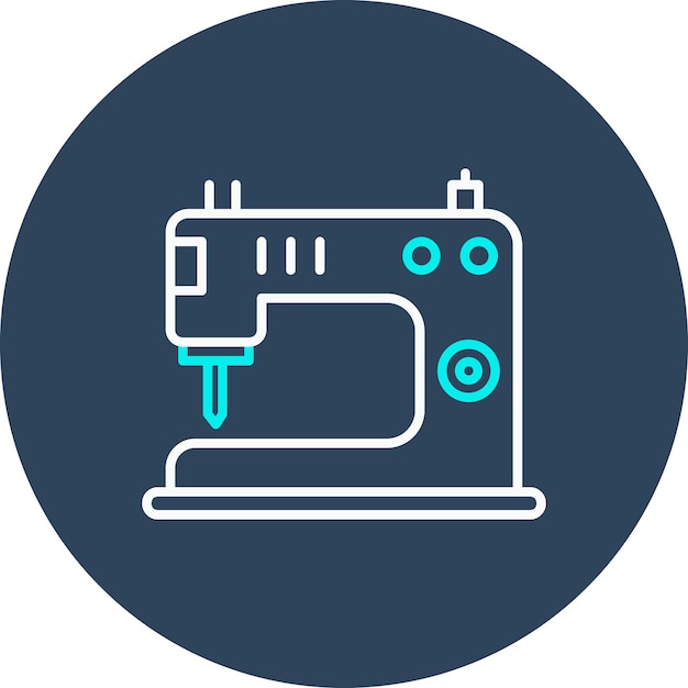 El icono vectorial de la máquina de coser se puede utilizar para el conjunto de iconos de coser