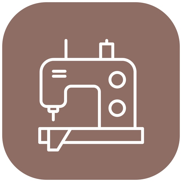 El icono vectorial de la máquina de coser se puede utilizar para el conjunto de iconos de Shoemaker