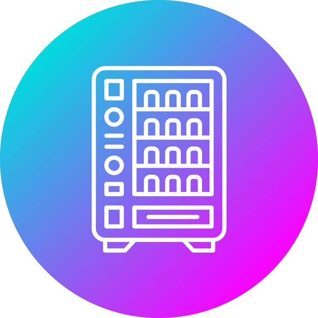 El icono vectorial de la máquina expendedora se puede usar para el conjunto de iconos del mercado callejero