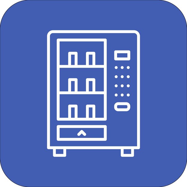 El icono vectorial de la máquina expendedora se puede utilizar para el conjunto de iconos de la ciudad inteligente