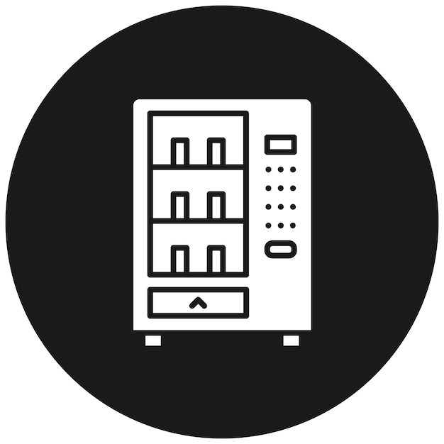 El icono vectorial de la máquina expendedora se puede utilizar para el conjunto de iconos de la ciudad inteligente