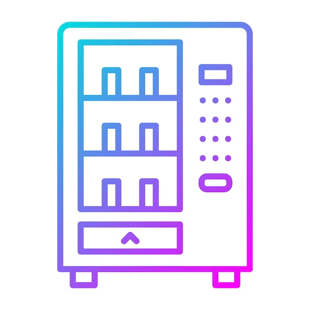 El icono vectorial de la máquina expendedora se puede utilizar para el conjunto de iconos de la ciudad inteligente