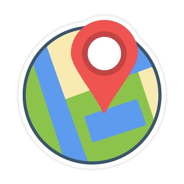 El icono vectorial del marcador de ubicación se puede utilizar para el conjunto de iconos del mapa y la navegación