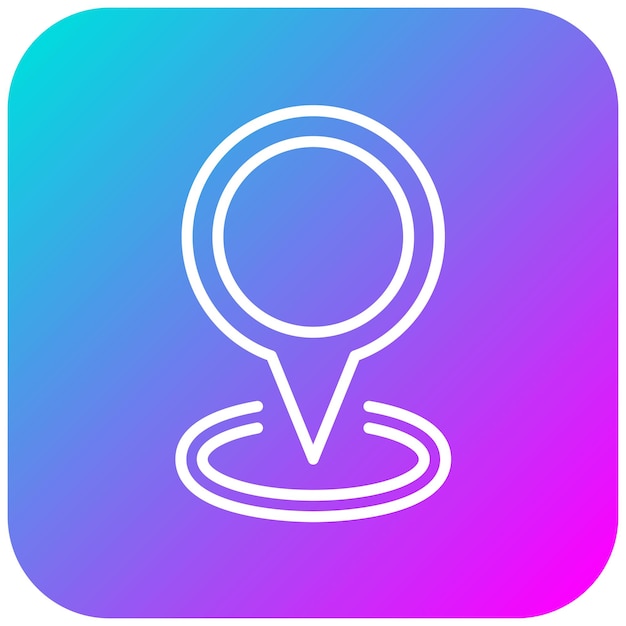 El icono vectorial del marcador de ubicación se puede utilizar para el conjunto de iconos del mapa y la navegación
