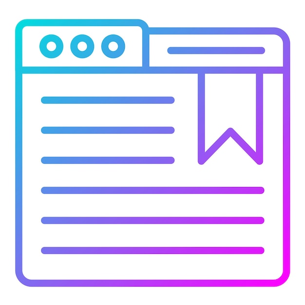 El icono vectorial de marcadores de sitios web se puede utilizar para el conjunto de iconos de negocios y recursos humanos