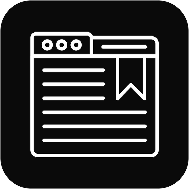 El icono vectorial de marcadores de sitios web se puede utilizar para el conjunto de iconos de negocios y recursos humanos