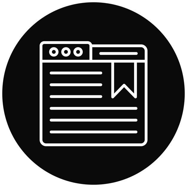 El icono vectorial de marcadores de sitios web se puede utilizar para el conjunto de iconos de negocios y recursos humanos