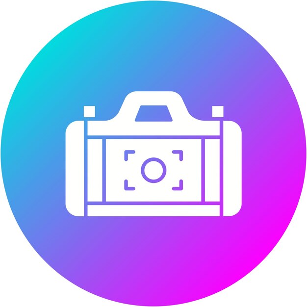 El icono vectorial del marco de la cámara se puede utilizar para el conjunto de iconos de fotografía