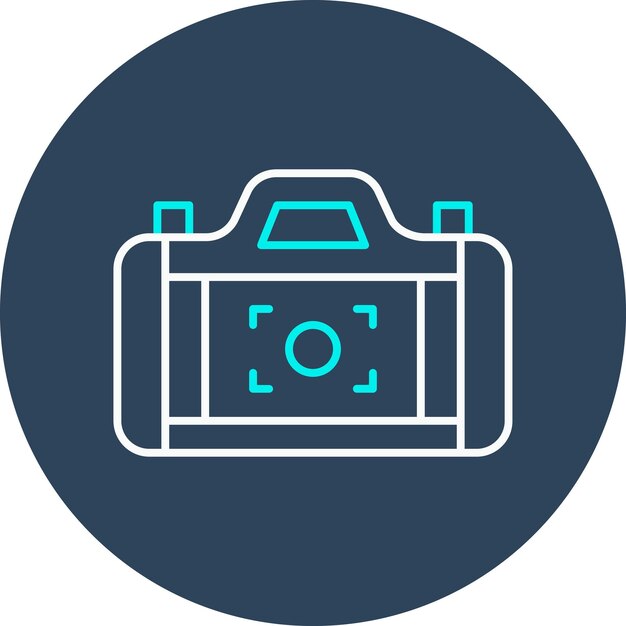 El icono vectorial del marco de la cámara se puede utilizar para el conjunto de iconos de fotografía