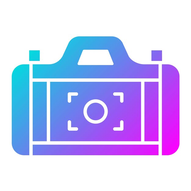 El icono vectorial del marco de la cámara se puede utilizar para el conjunto de iconos de fotografía