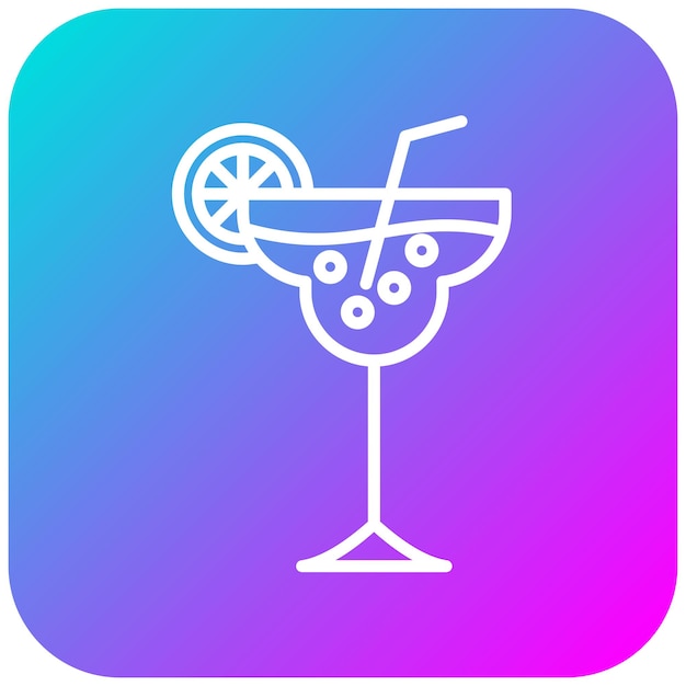 El icono vectorial de Margarita se puede usar para el conjunto de iconos de bebidas