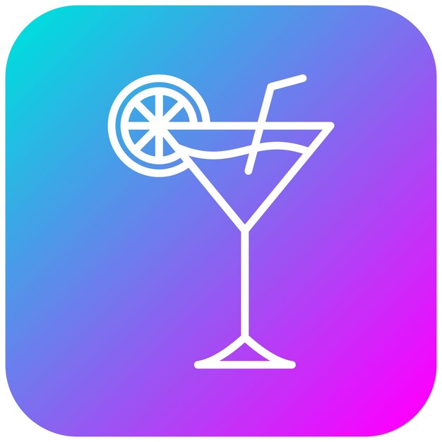 El icono vectorial de Margarita se puede usar para el conjunto de iconos de bebidas